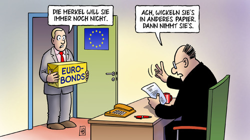 Cartoon: Eurobonds-Verpackung (medium) by Harm Bengen tagged eurobonds,verpackung,papier,einwickeln,euro,eurokrise,eu,kommission,merkel,barroso,eurobonds,verpackung,papier,einwickeln,euro,eurokrise,eu,kommission,merkel,barroso