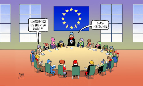 Cartoon: Europäische Gasheizung (medium) by Harm Bengen tagged kalt,gasheizung,eu,europa,gipfel,energieembargo,gas,russland,ukraine,krieg,einmarsch,angriff,harm,bengen,cartoon,karikatur,kalt,gasheizung,eu,europa,gipfel,energieembargo,gas,russland,ukraine,krieg,einmarsch,angriff,harm,bengen,cartoon,karikatur