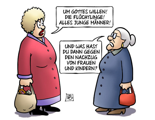 Cartoon: Familiennachzug (medium) by Harm Bengen tagged susemil,junge,männer,angst,nachzug,frauen,kindern,familiennachzug,innenministers,demaiziere,asylkompromiss,asyl,flüchtlinge,harm,bengen,cartoon,karikatur,susemil,junge,männer,angst,nachzug,frauen,kindern,familiennachzug,innenministers,demaiziere,asylkompromiss,asyl,flüchtlinge,harm,bengen,cartoon,karikatur