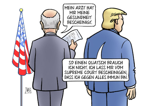 Cartoon: Fitness-Check (medium) by Harm Bengen tagged biden,trump,gesundheit,supreme,court,immunität,usa,vorwahlen,wahlen,harm,bengen,cartoon,karikatur,biden,trump,gesundheit,supreme,court,immunität,usa,vorwahlen,wahlen,harm,bengen,cartoon,karikatur