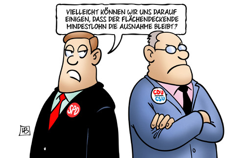 Cartoon: Flächendeckende Ausnahmen (medium) by Harm Bengen tagged flächendeckend,ausnahmen,mindestlohn,cdu,csu,spd,grosse,koaltion,groko,harm,bengen,cartoon,karikatur,flächendeckend,ausnahmen,mindestlohn,cdu,csu,spd,grosse,koaltion,groko,harm,bengen,cartoon,karikatur