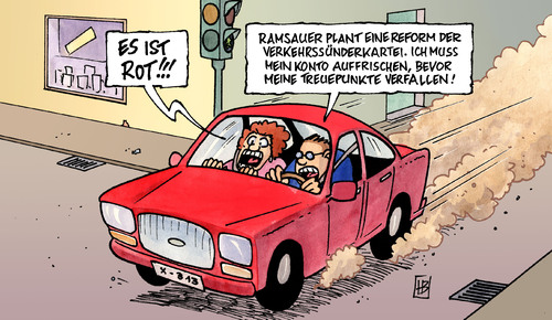 Cartoon: Flensburg-Punkte (medium) by Harm Bengen tagged flensburg,punkte,verkehr,verkehrsminister,verkehrssünder,verkehrsünderkartei,straße,auto,vergehen,übertretung,verstoß,ampel,treuepunkte,flensburg,punkte,verkehr,verkehrsminister,verkehrssünder,verkehrsünderkartei,straße,auto,vergehen,übertretung,verstoß,ampel,treuepunkte