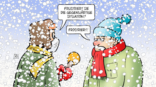 Cartoon: Frostriert (medium) by Harm Bengen tagged frustriert,frustration,frostriert,corona,interview,winter,schnee,kalt,harm,bengen,cartoon,karikatur,frustriert,frustration,frostriert,corona,interview,winter,schnee,kalt,harm,bengen,cartoon,karikatur