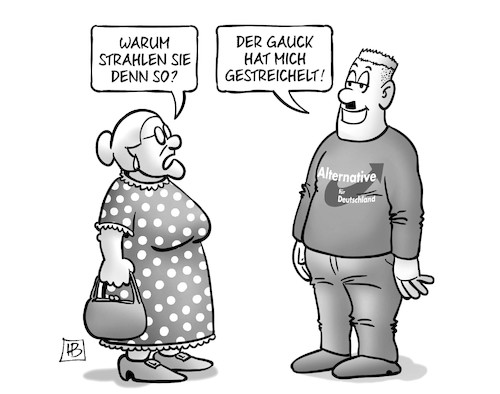 Gauck streichelt