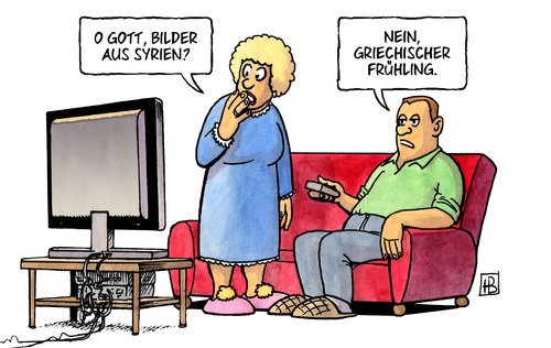 Cartoon: Griechischer Frühling (medium) by Harm Bengen tagged griechenland,troika,esm,banken,hedgefonds,versicherungen,staatsanleihen,zinsen,rettungsschirm,europa,eu,euro,euroschuldenkrise,schulden,verschuldung,efsf,erpressung,raub,bankrott,pleite,syrien,brand,feuer,aufstand,unruhen,widerstand,demonstrationen,esm,troika,griechenland,banken,hedgefonds,staatsanleihen,versicherungen,zinsen,rettungsschirm,euroschuldenkrise,euro,eu,europa,schulden,verschuldung,efsf,erpressung