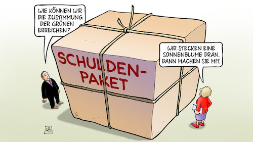 Grüne Paket-Zustimmung