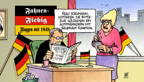 Cartoon: Halbmast (medium) by Harm Bengen tagged halbmast,fahne,flagge,wm,em,fußball,weltmeisterschaft,deutschland,spielen,verlieren,löw,zeitung,sekretärin,chef,diktat,halbmast,fahne,flagge,wm,em,fußball,weltmeisterschaft,deutschland,spielen,verlieren,löw,zeitung,sekretärin,chef,diktat,sport