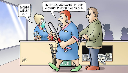 Cartoon: Hamsterer (medium) by Harm Bengen tagged hamsterer,hamstern,hamsterkauf,klopapier,supermarkt,laden,corona,coronavirus,ansteckung,pandemie,epidemie,krankheit,schaden,harm,bengen,cartoon,karikatur,hamsterer,hamstern,hamsterkauf,klopapier,supermarkt,laden,corona,coronavirus,ansteckung,pandemie,epidemie,krankheit,schaden,harm,bengen,cartoon,karikatur