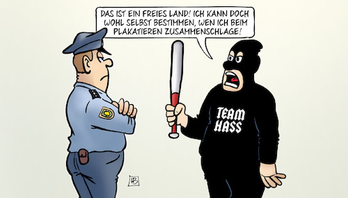 Hass-Attacken By Harm Bengen | Politics Cartoon | TOONPOOL