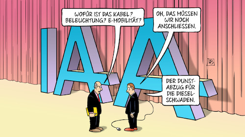 Cartoon: IAA-Kabel (medium) by Harm Bengen tagged iaa,internationale,automobil,ausstellung,vorhang,kabel,beleuchtung,emobilität,autos,kfz,automobilindustrie,dunstabzug,dieselschwaden,abgasskandal,harm,bengen,cartoon,karikatur,iaa,internationale,automobil,ausstellung,vorhang,kabel,beleuchtung,emobilität,autos,kfz,automobilindustrie,dunstabzug,dieselschwaden,abgasskandal,harm,bengen,cartoon,karikatur