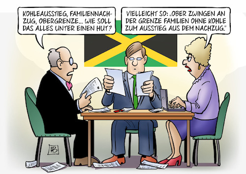 Cartoon: Jamaika-Knackpunkte (medium) by Harm Bengen tagged kohleausstieg,familiennachzug,obergrenze,hut,cdu,csu,fdp,grüne,sondierungen,jamaika,koalition,harm,bengen,cartoon,karikatur,kohleausstieg,familiennachzug,obergrenze,hut,cdu,csu,fdp,grüne,sondierungen,jamaika,koalition,harm,bengen,cartoon,karikatur