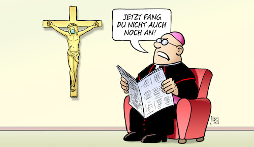 Cartoon: Kirchen-Abstand (medium) by Harm Bengen tagged kirchen,abstand,jesus,kruzifix,kreuz,priester,mundschutz,corona,coronavirus,ansteckung,pandemie,epidemie,krankheit,schaden,harm,bengen,cartoon,karikatur,kirchen,abstand,jesus,kruzifix,kreuz,priester,mundschutz,corona,coronavirus,ansteckung,pandemie,epidemie,krankheit,schaden,harm,bengen,cartoon,karikatur