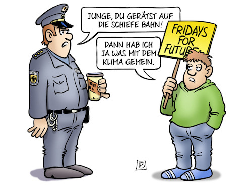 Cartoon: Klima-Demo-Bussgeld (medium) by Harm Bengen tagged junge,schiefe,bahn,fridays,for,future,klimaproteste,klimastreik,schüler,schulpflicht,bussgeldbescheid,polizei,polizist,harm,bengen,cartoon,karikatur,junge,schiefe,bahn,fridays,for,future,klimaproteste,klimastreik,schüler,schulpflicht,bussgeldbescheid,polizei,polizist,harm,bengen,cartoon,karikatur