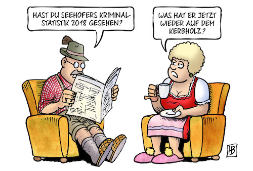 Cartoon: Kriminalstatistik (medium) by Harm Bengen tagged seehofer,innenminister,kriminalstatistik,kerbholz,bayern,harm,bengen,cartoon,karikatur,seehofer,innenminister,kriminalstatistik,kerbholz,bayern,harm,bengen,cartoon,karikatur