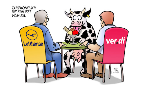 Cartoon: Kuh vom Eis (medium) by Harm Bengen tagged tarifkonflikt,kuh,isst,eis,verdi,lufthansa,streik,harm,bengen,cartoon,karikatur,tarifkonflikt,kuh,isst,eis,verdi,lufthansa,streik,harm,bengen,cartoon,karikatur