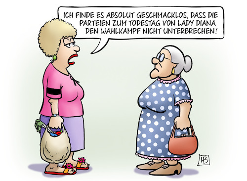 Cartoon: Lady Diana (medium) by Harm Bengen tagged geschmacklos,bundestagswahl,parteien,todestag,lady,diana,wahlkampf,unterbrechen,susemil,harm,bengen,cartoon,karikatur,geschmacklos,bundestagswahl,parteien,todestag,lady,diana,wahlkampf,unterbrechen,susemil,harm,bengen,cartoon,karikatur