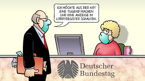 Cartoon: Lobbyregister beschlossen (medium) by Harm Bengen tagged not,tugend,anzeige,lobbyregister,bundestag,lobbyismus,geldkoffer,harm,bengen,cartoon,karikatur,not,tugend,anzeige,lobbyregister,bundestag,lobbyismus,geldkoffer,harm,bengen,cartoon,karikatur