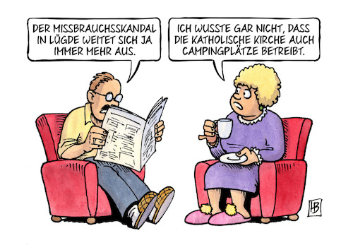 Cartoon: Lügde-Missbrauchsskandal (medium) by Harm Bengen tagged missbrauchsskandal,lügde,polizei,katholische,kirche,campingplatz,harm,bengen,cartoon,karikatur,missbrauchsskandal,lügde,polizei,katholische,kirche,campingplatz,harm,bengen,cartoon,karikatur