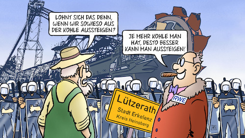 Cartoon: Lützerath-Räumung (medium) by Harm Bengen tagged kohle,geld,kapitalist,bauer,polizeikette,proteste,räumung,tagebau,rwe,lützerath,kohleausstieg,energie,umwelt,harm,bengen,cartoon,karikatur,kohle,geld,kapitalist,bauer,polizeikette,proteste,räumung,tagebau,rwe,lützerath,kohleausstieg,energie,umwelt,harm,bengen,cartoon,karikatur