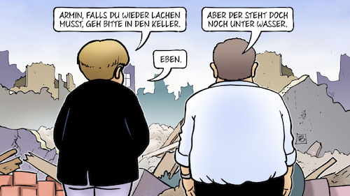 Merkel-Laschet-Hochwasser