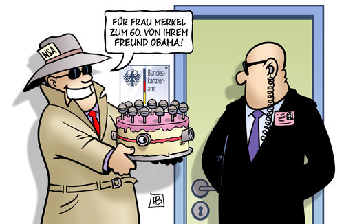 Cartoon: Merkel 60 (medium) by Harm Bengen tagged bundeskanzleramt,torte,geburtstag,60,merkel,obama,beziehungen,snowden,cia,nsa,bnd,deutschland,usa,spionage,geheimdienst,abhoeren,spitzel,harm,bengen,cartoon,karikatur,bundeskanzleramt,torte,geburtstag,60,merkel,obama,beziehungen,snowden,cia,nsa,bnd,deutschland,usa,spionage,geheimdienst,abhoeren,spitzel,harm,bengen,cartoon,karikatur