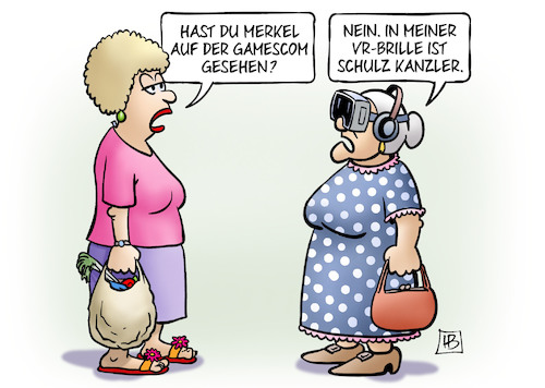 Cartoon: Merkel auf Gamescom (medium) by Harm Bengen tagged merkel,gamescom,computer,spiele,vr,brille,schulz,kanzler,virtual,reality,susemil,harm,bengen,cartoon,karikatur,merkel,gamescom,computer,spiele,vr,brille,schulz,kanzler,virtual,reality,susemil,harm,bengen,cartoon,karikatur