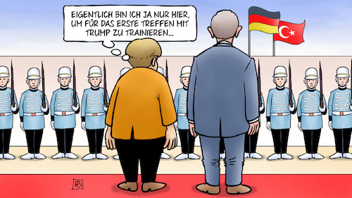 Merkel trainiert für Trump