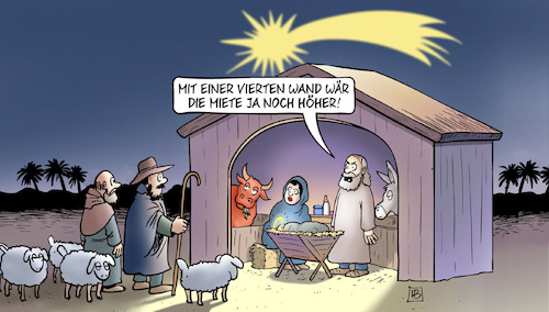 Cartoon: Mieten und Armut (medium) by Harm Bengen tagged mieten,armut,vierten,wand,krippe,weihnachten,maria,josef,jesuskind,hirten,harm,bengen,cartoon,karikatur,mieten,armut,vierten,wand,krippe,weihnachten,maria,josef,jesuskind,hirten,harm,bengen,cartoon,karikatur