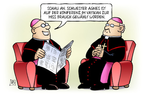 Cartoon: Miss Brauch (medium) by Harm Bengen tagged schwester,agnes,missbrauchskonferenz,vatikan,misswahl,brauch,priester,katholisch,kirche,harm,bengen,cartoon,karikatur,schwester,agnes,missbrauchskonferenz,vatikan,misswahl,brauch,priester,katholisch,kirche,harm,bengen,cartoon,karikatur