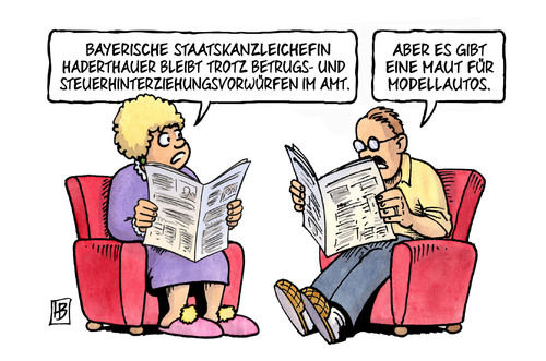 Cartoon: Modellautos (medium) by Harm Bengen tagged bayern,bayerische,staatskanzleichefin,haderthauer,betrugs,steuerhinterziehung,amt,ruecktritt,modellautos,seehofer,maut,pkw,kfz,auto,steuer,gebuehr,koalition,csu,dobrindt,harm,bengen,cartoon,karikatur,bayern,bayerische,staatskanzleichefin,haderthauer,betrugs,steuerhinterziehung,amt,ruecktritt,modellautos,seehofer,maut,pkw,kfz,auto,steuer,gebuehr,koalition,csu,dobrindt,harm,bengen,cartoon,karikatur