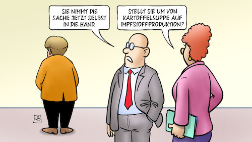 Cartoon: Mutti kocht Impfstoff (medium) by Harm Bengen tagged merkel,mutti,kochen,kocht,kartoffelsuppe,impfstoffproduktion,spahn,corona,harm,bengen,cartoon,karikatur,merkel,mutti,kochen,kocht,kartoffelsuppe,impfstoffproduktion,spahn,corona,harm,bengen,cartoon,karikatur