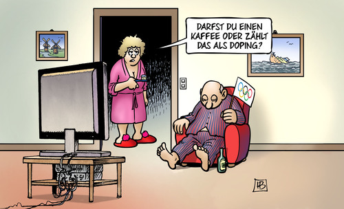 Cartoon: Nachtschicht-Doping (medium) by Harm Bengen tagged kaffee,nacht,schlafen,morgen,aufstehen,zeitverschiebung,tv,olympia,sport,bengen,cartoon,karikatur,kaffee,nacht,schlafen,morgen,aufstehen,zeitverschiebung,tv,olympia,sport,bengen,cartoon,karikatur