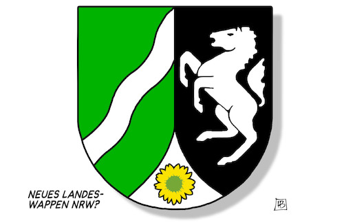 Cartoon: Neues NRW-Wappen (medium) by Harm Bengen tagged neues,landes,wappen,nrw,landtagswahl,grüne,cdu,koalition,sonnenblume,harm,bengen,cartoon,karikatur,neues,landes,wappen,nrw,landtagswahl,grüne,cdu,koalition,sonnenblume,harm,bengen,cartoon,karikatur