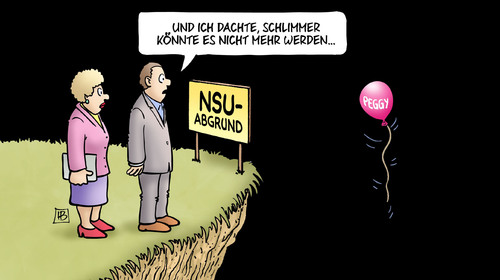 Cartoon: NSU-DNA (medium) by Harm Bengen tagged nsu,dna,mord,peggy,kind,neonazis,terror,abgrund,ballon,harm,bengen,cartoon,karikatur,nsu,dna,mord,peggy,kind,neonazis,terror,abgrund,ballon,harm,bengen,cartoon,karikatur