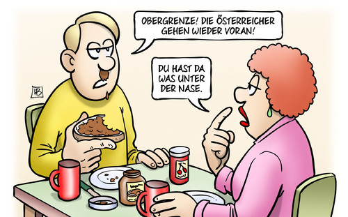 Cartoon: Obergrenze Österreich (medium) by Harm Bengen tagged obergrenze,österreicher,deutschland,hitler,nase,nutella,frühstück,merkel,grenze,populismus,flüchtlinge,flucht,politiker,abschiebung,harm,bengen,cartoon,karikatur,obergrenze,österreicher,deutschland,hitler,nase,nutella,frühstück,merkel,grenze,populismus,flüchtlinge,flucht,politiker,abschiebung,harm,bengen,cartoon,karikatur