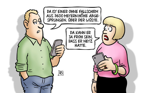 Cartoon: Ohne Fallschirm (medium) by Harm Bengen tagged ohne,fallschirm,7600,meter,höhe,absprung,wüste,rekord,handy,netz,harm,bengen,cartoon,karikatur,ohne,fallschirm,7600,meter,höhe,absprung,wüste,rekord,handy,netz,harm,bengen,cartoon,karikatur