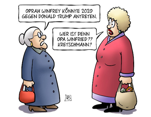 Cartoon: Ophrah (medium) by Harm Bengen tagged oprah,winfrey,2020,donald,trump,wahl,opa,winfried,kretschmann,susemil,harm,bengen,cartoon,karikatur,oprah,winfrey,2020,donald,trump,wahl,opa,winfried,kretschmann,susemil,harm,bengen,cartoon,karikatur