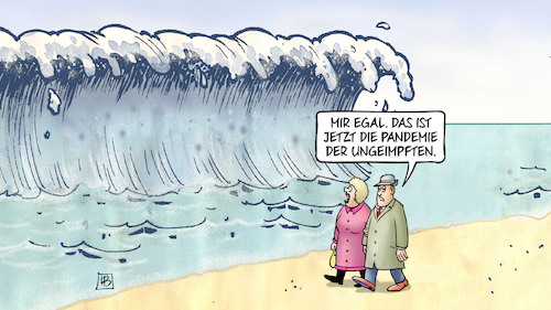 Cartoon: Pandemie der Ungeimpften (medium) by Harm Bengen tagged pandemie,der,ungeimpften,corona,vierte,welle,meer,see,wasser,strand,panik,harm,bengen,cartoon,karikatur,pandemie,der,ungeimpften,corona,vierte,welle,meer,see,wasser,strand,panik,harm,bengen,cartoon,karikatur