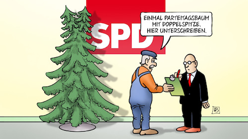 Cartoon: Parteitagsbaum (medium) by Harm Bengen tagged parteitagsbaum,weihnachtsbaum,weihnachten,tanne,doppelspitze,arbeiter,esken,walter,borjans,spd,parteitag,groko,stichwahl,koalition,harm,bengen,cartoon,karikatur,parteitagsbaum,weihnachtsbaum,weihnachten,tanne,doppelspitze,arbeiter,esken,walter,borjans,spd,parteitag,groko,stichwahl,koalition,harm,bengen,cartoon,karikatur