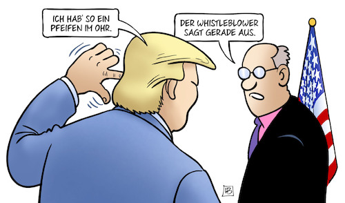 Cartoon: Pfeifen (medium) by Harm Bengen tagged pfeifen,ohr,aussage,tinnitus,skandal,whistleblower,demokraten,amtsenthebungsverfahren,impeachment,trump,ukraine,usa,harm,bengen,cartoon,karikatur,pfeifen,ohr,aussage,tinnitus,skandal,whistleblower,demokraten,amtsenthebungsverfahren,impeachment,trump,ukraine,usa,harm,bengen,cartoon,karikatur