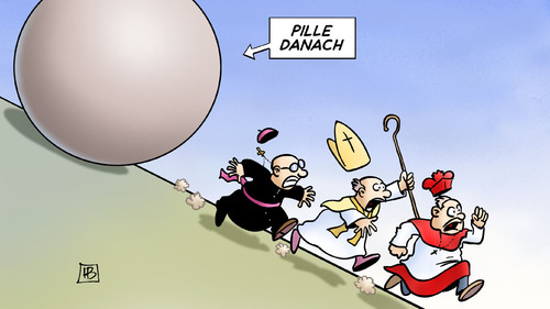 Cartoon: Pille danach (medium) by Harm Bengen tagged karikatur,cartoon,kardinal,dogma,klerus,vergewaltigung,abtreibung,sexualität,kirche,danach,pille,bengen,harm,katholisch,priester,pille,danach,kirche,sexualität,abtreibung,vergewaltigung,klerus,dogma,kardinal,priester,katholisch,harm,bengen,cartoon,karikatur