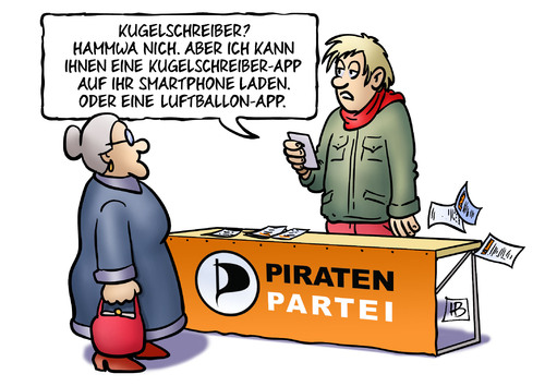 Cartoon: Piratenwahlkampf (medium) by Harm Bengen tagged piratenwahlkampf,piraten,wahlkampf,partei,kugelschreiber,luftballon,smartphone,internet,apps,harm,bengen,cartoon,karikatur,piratenwahlkampf,piraten,wahlkampf,partei,kugelschreiber,luftballon,smartphone,internet,apps,harm,bengen,cartoon,karikatur