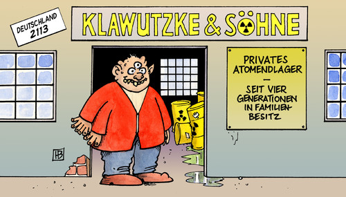 Cartoon: Privates Atomendlager (medium) by Harm Bengen tagged lobby,atomforum,energiekonzerne,kosten,geld,endlagersuche,atommüll,asse,gorleben,radioaktiv,strahlung,castoren,transport,akw,suche,altmaier,enquetekommission,harm,bengen,cartoon,karikatur,lobby,atomforum,energiekonzerne,kosten,geld,endlagersuche,atommüll,asse,gorleben,radioaktiv,strahlung,castoren,transport,akw,suche,altmaier,enquetekommission,harm,bengen,cartoon,karikatur