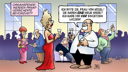 Cartoon: Privatorgane (medium) by Harm Bengen tagged transplantation,nieren,gesundheit,korruption,betrug,bestechung,krankenversicherung,bevorzugung,privatversicherte,organspende,privatorgane,harm,bengen,cartoon,karikatur,privatorgane,organspende,privatversicherte,bevorzugung,krankenversicherung,bestechung,betrug,korruption,gesundheit,nieren,transplantation,harm,bengen,cartoon,karikatur