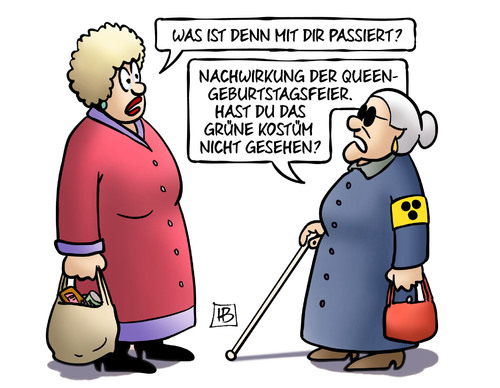 Queen in Grün