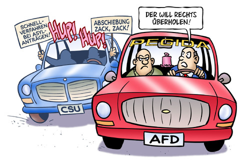 Cartoon: Rechts Überholen (medium) by Harm Bengen tagged rechts,überholen,schnellverfahren,asyl,asylantrag,abschiebung,flüchtlinge,pegida,afd,csu,auto,nazis,harm,bengen,cartoon,karikatur,rechts,überholen,schnellverfahren,asyl,asylantrag,abschiebung,flüchtlinge,pegida,afd,csu,auto,nazis,harm,bengen,cartoon,karikatur