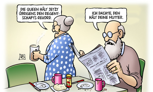 Cartoon: Regentschafts-Rekord (medium) by Harm Bengen tagged queen,england,elisabeth,regentschaft,rekord,mutter,schwiegermutter,alter,thron,harm,bengen,cartoon,karikatur,queen,england,elisabeth,regentschaft,rekord,mutter,schwiegermutter,alter,thron,harm,bengen,cartoon,karikatur