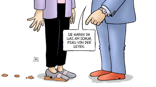 Cartoon: Reingetreten (medium) by Harm Bengen tagged reingetreten,schuhe,von,der,leyen,nazis,rechtsextremismus,soldaten,bundeswehr,verteidigungsministerin,harm,bengen,cartoon,karikatur,reingetreten,schuhe,von,der,leyen,nazis,rechtsextremismus,soldaten,bundeswehr,verteidigungsministerin,harm,bengen,cartoon,karikatur