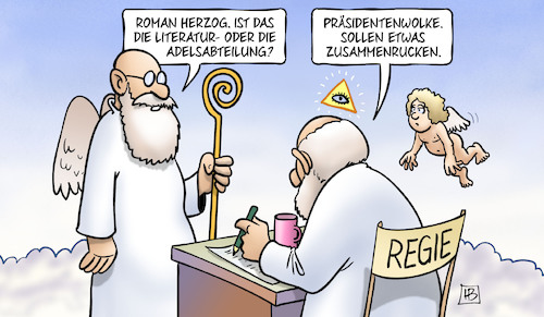 Cartoon: Roman Herzog (medium) by Harm Bengen tagged roman,herzog,bundespräsident,tot,tod,himmel,gott,petrus,engel,literatur,adel,wolke,ruck,harm,bengen,cartoon,karikatur,roman,herzog,bundespräsident,tot,tod,himmel,gott,petrus,engel,literatur,adel,wolke,ruck,harm,bengen,cartoon,karikatur