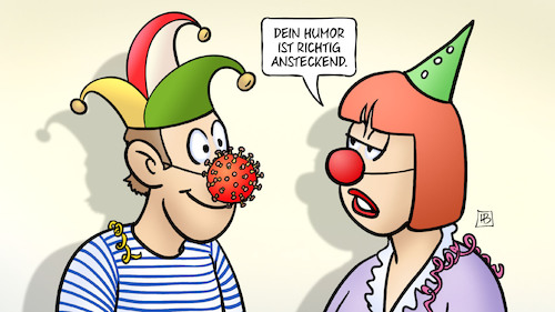 Cartoon: Rosenmontag 2021 (medium) by Harm Bengen tagged humor,ansteckend,rosenmontag,2021,clownsnase,pappnase,narrenkappe,karneval,fasching,luftschlangen,corona,virus,harm,bengen,cartoon,karikatur,humor,ansteckend,rosenmontag,2021,clownsnase,pappnase,narrenkappe,karneval,fasching,luftschlangen,corona,virus,harm,bengen,cartoon,karikatur